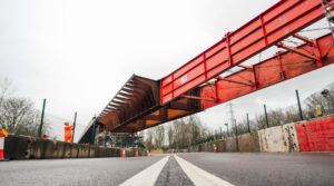 HS2 railway bridge installed over busy Chilterns road in just one day