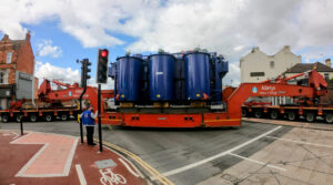 A massive 178-tonne transformer rolls through South London on Sunday